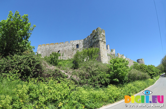 SX14423-14426 Manorbier castle from the road